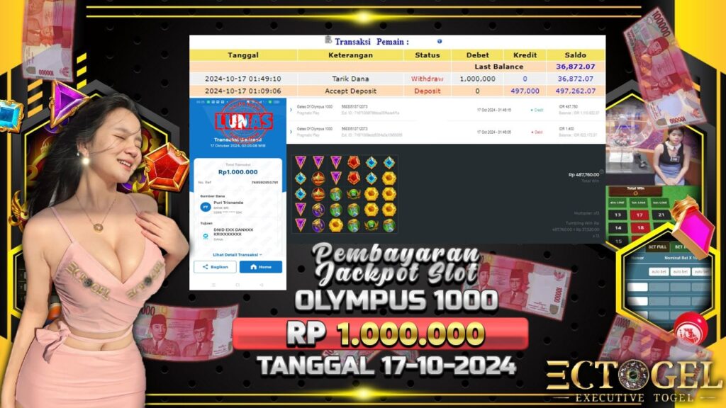 BUKTI JACKPOT SLOT GATES OF OLYMPUS 1000 TERPERCAYA DI INDONESIA TGL 17-10-2024