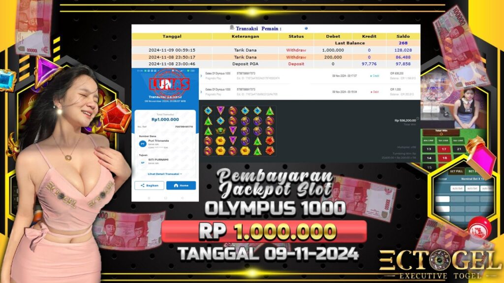 BUKTI JACKPOT SLOT GATES OF OLYMPUS 1000 TERPERCAYA DI INDONESIA TGL 09-11-2024