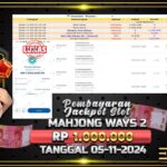 BUKTI JACKPOT SLOT MAHJONG WAYS 2 TERPERCAYA DI INDONESIA TGL 05-11-2024