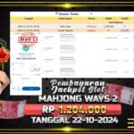 BUKTI JACKPOT SLOT MAHJONG WAYS 2 TERPERCAYA DI INDONESIA TGL 22-11-2024