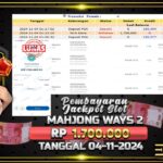 BUKTI JACKPOT SLOT MAHJONG WAYS 2 TERPERCAYA DI INDONESIA TGL 04-11-2024