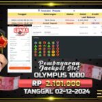 BUKTI JACKPOT SLOT GATES OF OLYMPUS 1000 TERPERCAYA DI INDONESIA TGL 02-12-2024