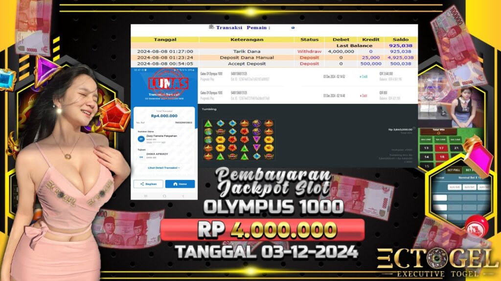 BUKTI JACKPOT SLOT GATES OF OLYMPUS 1000 TERPERCAYA DI INDONESIA TGL 03-12-2024